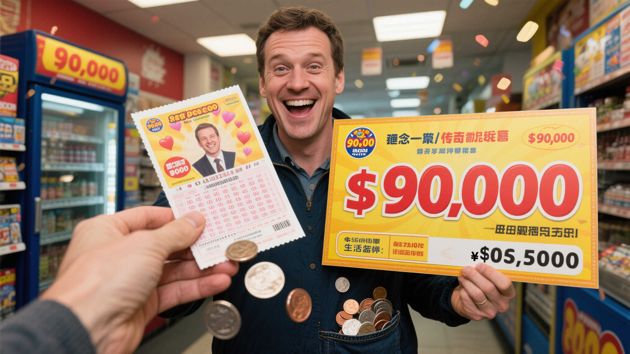 男子突发奇想购彩,竟中9千万大奖:零钱还未用尽 引言:一念之间成就千万富翁的传奇故事