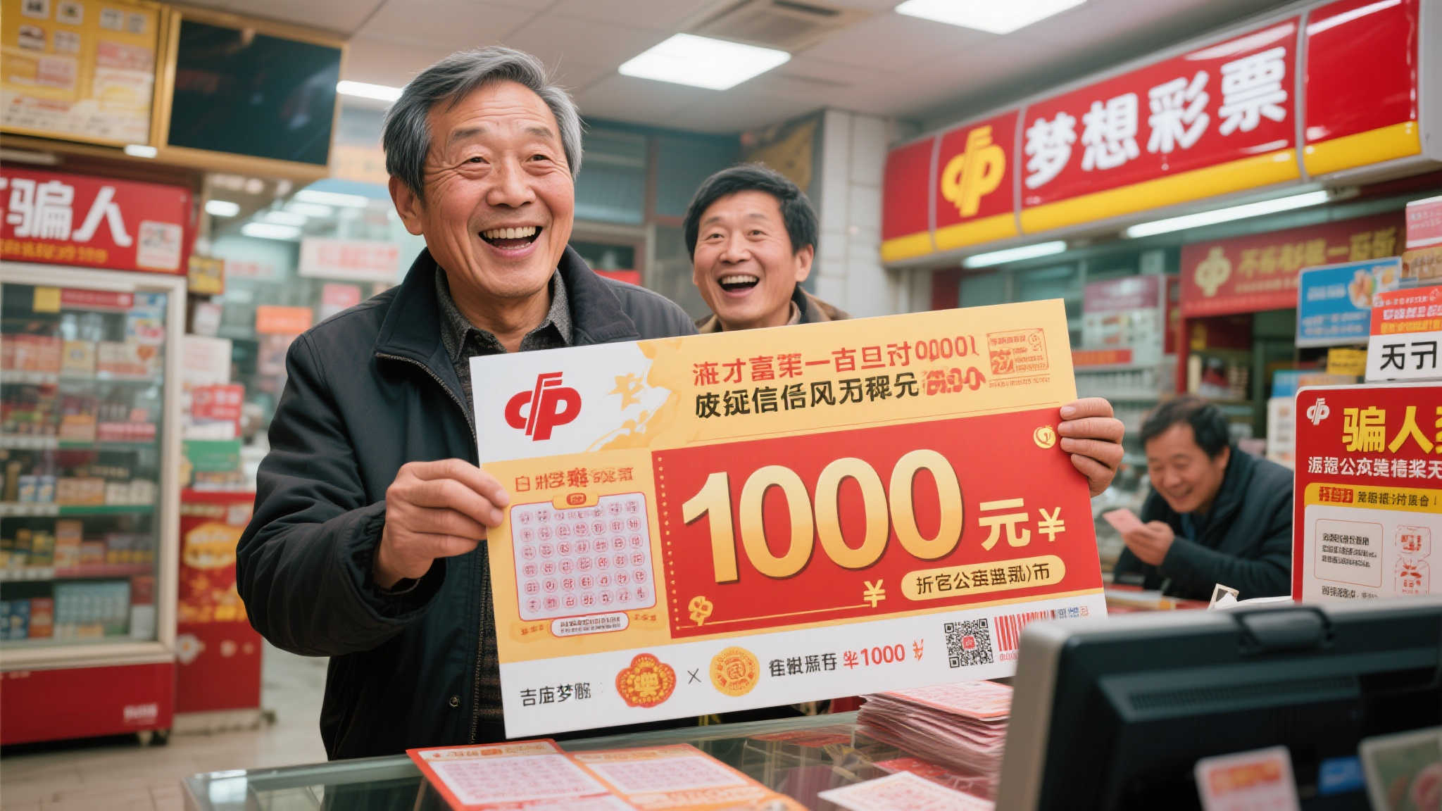 老彩民喜中福彩百万大奖 店主怀疑其撒谎