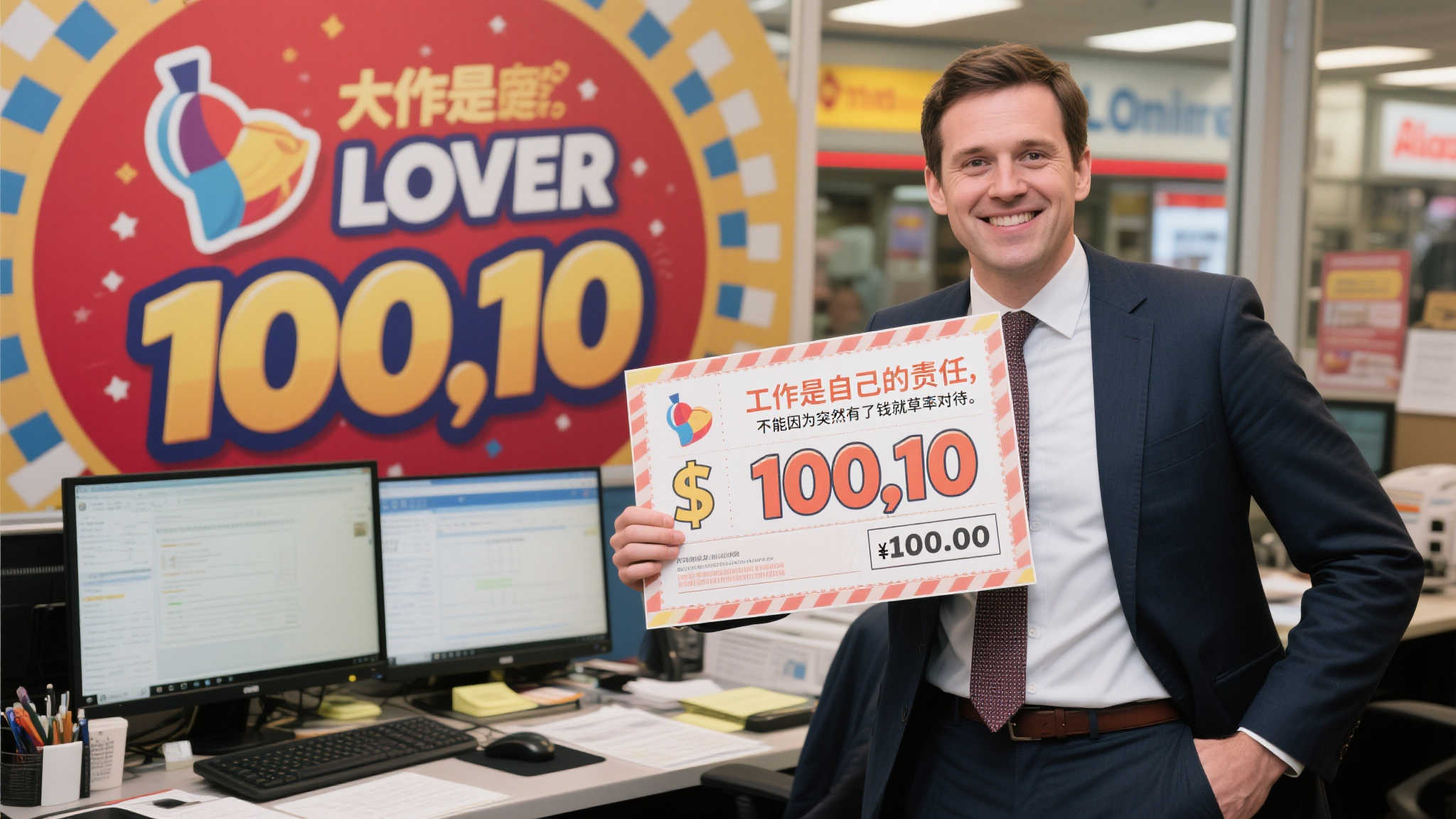 得知自己中了大乐透1001万后，这位上班