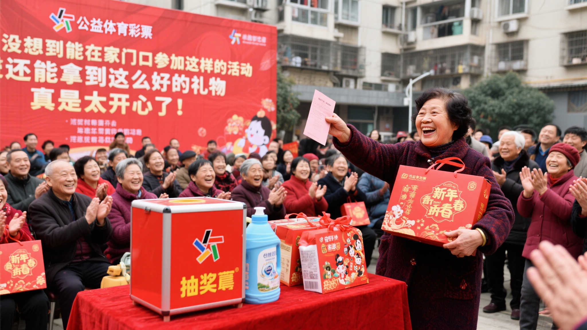 深圳社区迎新春,公益体彩活动传递节日喜悦 活动的重头戏莫过于现场的抽奖环节。无论是
